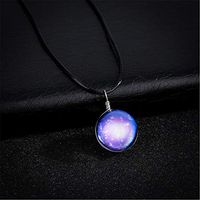 Gift Transparent Glass Ball Pendant Glow In The Dark Luminous Necklace Jewelry Woman Pretty Cute Stylish For gift Cheap Elegant Women Aesthetic Best Comfy