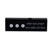 ZYooh Mini USB Clip Digital Mp3,Fashion Music Player Support 16GB SD TF Card Easy to Clip-on Black