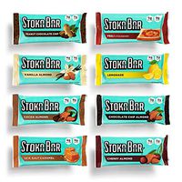 Stoka Bars| 8-Flavor Variety Pack | All Natural Energy Bar | High Protein Low Carb | Keto and Vegan Friendly | 8 Count
