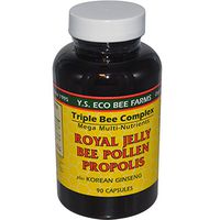 Y.S. Eco Bee Farms, Royal Jelly, Bee Pollen, Propolis, Plus Korean Ginseng, 90 Capsules