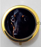 BlackKey Animal Dog Dachshund Puppy Wiener Dog 3-Compartment Decorative Pocket Gift Box Case Organizer for Pill, Color 2 -251