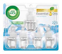 Air Wick Plug in Scented Oil 5 Refills, Fresh Linen, (5x0.67oz), Same Familiar Smell of Fresh Laundry, New Look, Packaging May Vary, Essential Oils, Air Freshener (Pack of 9)
