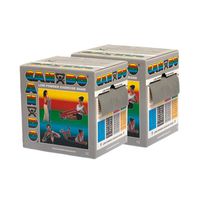 CanDo Twin-Pak Exercise Band, Silver, 100 Yard