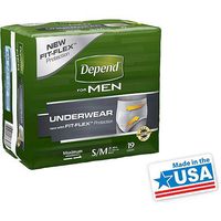 Depend Underwear Maximum Absorbency For Men Small Medium 19 CT (Pack of 8)