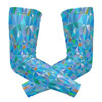 Unisex Arm Sleeve Colorful Triangle Abstract Geometric UV Protection Arm Compression Sleeve Skin Protection Sport Arm Cooler Sleeve for Running Hiking Jogging Motorcycling Climbing Camping