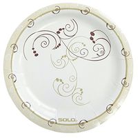 SCCMP6SYM Clay-Coated Paper Plates, 6 in, Symphony Design, Round, Mediumweight, 125/Pack
