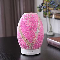 Glass Ultrasonic Cool Mist Humidifier,Aromatherapy 3d diffuser,3d diffuser humidifier,Waterless Auto shut-off silent vaporizer essential oils-pink 13x19cm(5x7inch)