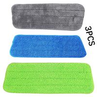 3PCS Microfiber Spray Mop Replacement Heads for Wet Dry Mops Compatible with Bona Floor Care System (3 Pack)