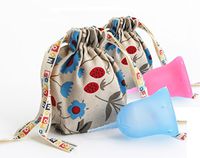 Sckooncup Beginner Choice - Pack of 2 Cups Size 1 - Menstrual Cup - Special Offer – Medical Grade Silicone – USA Made - FDA Approved - Organic Cotton Pouch – for All Ages – Pink & Lilac Size 1