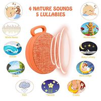 Sound Machine, L'émouchet 9 Sounds Baby White Noise Machine, 4 Soothing Nature Sounds and 5 Lullabies, Rechargeable Battery, Much Longer Auto-Off Timer, Portable Sound Machine