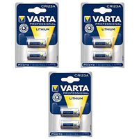 Fresh 3X Varta CR123A 2/3A 3V Lithium Batteries Fast USA Ship