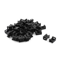 uxcell 50 Pcs Saddle Type Wire Bundle Cable Tie Mount Cradle Holder Black