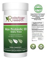 Max Probiotic 50 Billion CFU with Prebiotics Sunfiber FOS| Digestive Immune Health Supplement | No Refrigeration | Delayed Release Formula| Multi Blend 10 Unique Strains |60 Acid Resistant VeggieCap