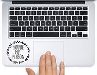 You're My Person Grey's Anatomy Printed Trackpad Clear Vinyl Decal Sticker Compatible with Apple MacBook Pro Air 11" 12" 13" 15" All Years Laptop Keyboard (12" MacBook)