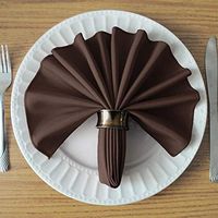 UNIWARESAL Pure Cotton Napkins 18 inch for Dinner Table, Restaurant, Wedding, and Regular Home Uses Ultra Soft Cotton Fabric Pack of 20 - Chocolate