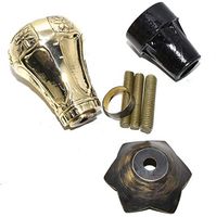 Nautical World Unisex Knob Floral Designs Cane Black, Brass Handle -Affordable Gift! Item, Affordable Gift Decorative Walking Cane Fashion Statement for Men/Women/Seniors/Grandparents! Item