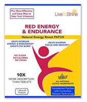Red Energy & Endurance Patch - Natural Energy - USA Made - 30 Patches