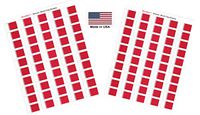 Made in USA! 100 Country Flag 1.5" x 1" Self Adhesive World Flag Stickers, Two Sheets of 50, 100 Sticker Flags Total (Bahrain)