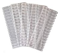 Refill Set of 5 Clear One Time Use Tamper Evident Break Off Lids for 30 Day Pill Box Organizer (Refill - 5 Break Off Lids Only - Clear)