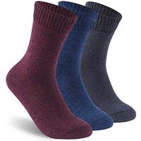 Facool Non-Binding Diabetic Socks Mens Womens, Circulatory Seamless Cotton Quarter Socks Loose Fit 3 Pairs Navy Blue,Black Red,Black Grey Large