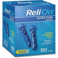 ReliOn 30G Ultra-Thin Lancets, 100-ct