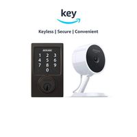 Schlage Connect Zigbee-Certified Smart Deadbolt + Amazon Cloud Cam | Key Smart Lock Kit (Century in Aged Bronze)