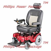 Merits Health Products - Atlantis - Bariatric Power Chair - 24"W x 20"D - Red - Phillips Power Package TM - to $500 Value
