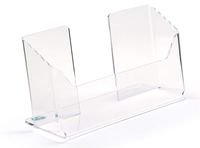 Displays2go Tabletop Literature Holders, Single Pocket Holds 9" Brochures, 25 Pack, Clear (LH925S)