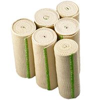 NexSkin Elastic Compression Wrap (6” Wide, 6 Pack) with Hook and Loop Fasteners at Both Ends | Stretch Cotton Athletic Bandage Roll | Support & First Aid for Sports, Medical, and Injury Recovery