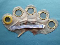 5PCS Drainable Colostomy Bags Ostomy Pouches with Belt and Clamps - 2 Piece System (Ostomy Sizes(0-28MM))