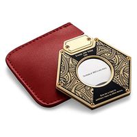 WMM- Cigar cutter Cigar Cutter Stainless Steel Double Blade Guillotine Scissors for Most Size of Cigars - Hexagonal Pattern (Color : Silver)