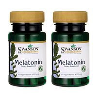 Swanson Melatonin 500 mcg 60 Veg Capsules (2 Pack)