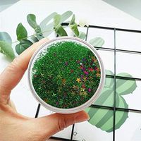 Contact Lens Travel Case, Cute Fashion Contact Lens Travel Kit,Luxury Bling Stars Liquid Quicksand Contact Lens Cases Eye Care Set (Green)