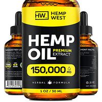 Hemp Oil 150000 MG for Pain & Anxiety Relief –  Sleep Support – Organic Extra Strong Formula – Vegan-Friendly – Helps for Skin, Hair - Pure Extract