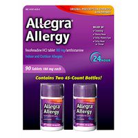 Allegra 180mg Adult 24-Hour Allergy Tablets, 90 ct.