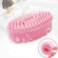 Baby Bath Brush Prevent Bacterial Children Silicone Brush and Baby Shampoo Wash Bath Supplies Cleaning Brush