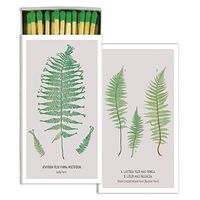 HomArt Large Decorative Ferns Crest Candle and Fireplace Wood Matches