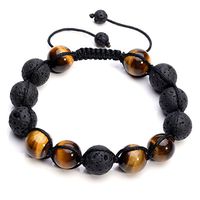 CrystalTears Tiger Eye Stone Bracelet & Lava Beads Diffuser for Essential Oil - Meditation, grounding, Healing, Essential Oils, self Confidence, Aromatherapy
