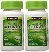 Kirkland Signature funlbh Aller-Tec Cetirizine HCL 10 mg Antihistamine Tablets, 365 Tablets (2 Pack)