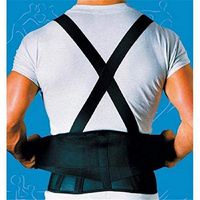Sport‑Aid 9" Black Back Support with suspenders X-Large Hips 40-55"