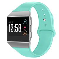 OenFoto Sport Bands Compatible Fit bit Ionic, Soft Silicone Wristband Replacement Watch Band Strap Accessory Bracelet for Fit bit Ionic Smart Watch, Teal Large
