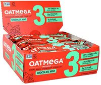Boundless Nutrition Bar Chocolate Mint Crisp Oatmega Bar, Gluten-Free, Egg-Free (Pack of 12)