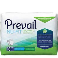 Prevail Nu-Fit Incontinence Daily Briefs, Maximum Absorbency, Lg, 18 Count (Single Pack)