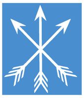 EZ-STIK Triple ArrowI429 6 inch wide Sticker bow laptop decal