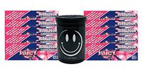 Herb Airtight Container Fresh Kettle with Juicy Jay's Bubblegum 1.25 Flavored Hemp Rolling Papers 10 Count DC Crafts Nation- Happy Face