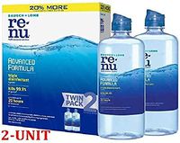 Renu Bausch + Lomb Lens Solution Advanced Triple Disinfect Formula Multi-Purpose, 12 Ounce Bottle Twinpack (2 Sets(Twinpack))