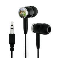 Triceratops T-Rex Stegosaurus Jurassic Dinosaurs Novelty in-Ear Earbud Headphones - Black