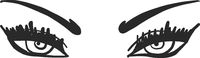 hBARSCI Eyes Vinyl Decal - 5 Inches - for Cars, Trucks, Windows, Laptops, Tablets, Outdoor-Grade 2.5mil Thick Vinyl - Matte Black