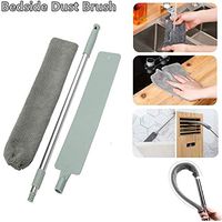 Bedside Dust Brush,Adjustable Long Handle Mop Sweep Household Bed Bottom Gap Clean Hair Sweeping Dusty Microfibre Duster, Reusable Sweep Cleaning Brush for Sofa Bed Furniture Bottom Gap