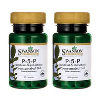 Swanson P-5-P (Pyridoxal-5-Phosphate) Coenzymated Vitaminb-6 20 Milligrams 60 Capsules (2 Pack)